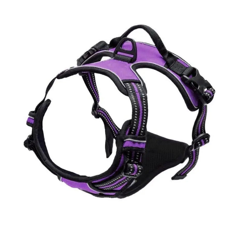 No Pull Dog Harness Front Clip Heavy Duty Reflective Easy Control Handle for Large Dog WalkingHappy TailsHappy Tails