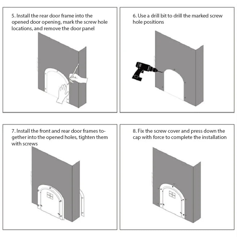 Screen-Free Magnetic Pet Door for Cats and DogsHappy TailsHappy Tails