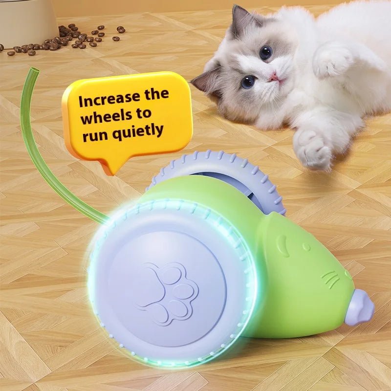 Interactive Rechargeable Electric Mouse Car Pet Toy with Obstacle AvoidanceHappy TailsHappy Tails