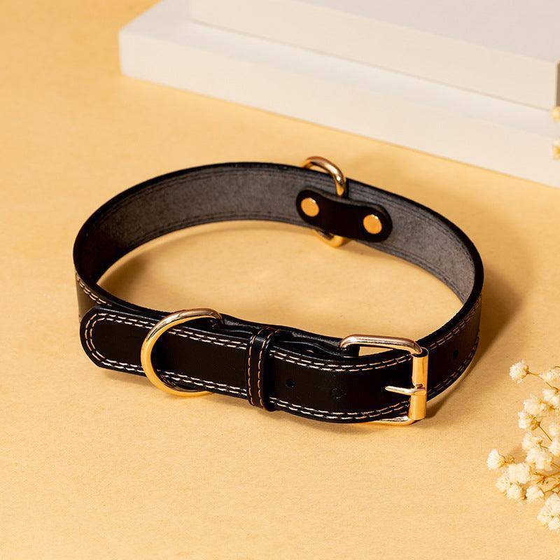 Rugged Leather Dog CollarDog Collars, Leashes & HarnessesDog Hugs CatHappy Tails