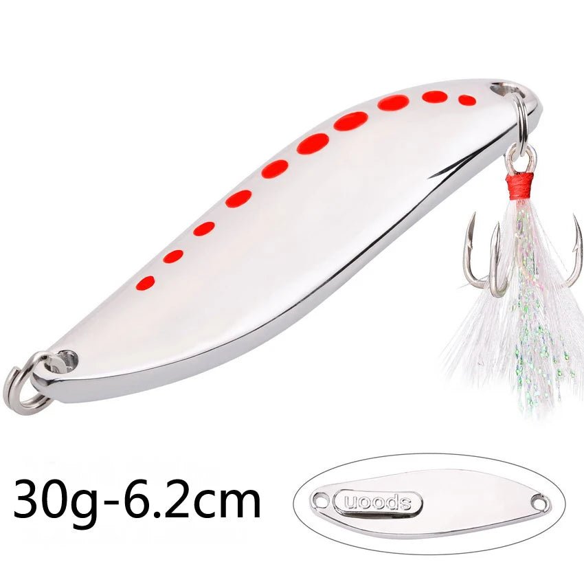 Metal Vib Leech Spinners Spoon Lures Set, 2.5g-30g - Fishing Tackle for Bass/Pike/PerchHappy TailsHappy Tails