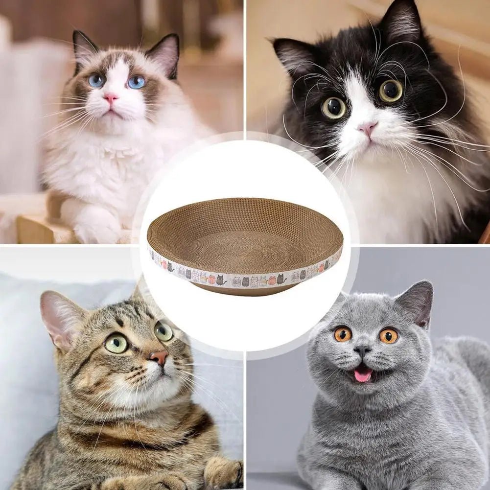 Cat Scratching Pads Round Oval Cat Scratch Pad Bowl Nest for Indoor Cats Grinding Claw Round Grinding Claw Toys Scratching BoardHappy TailsHappy Tails