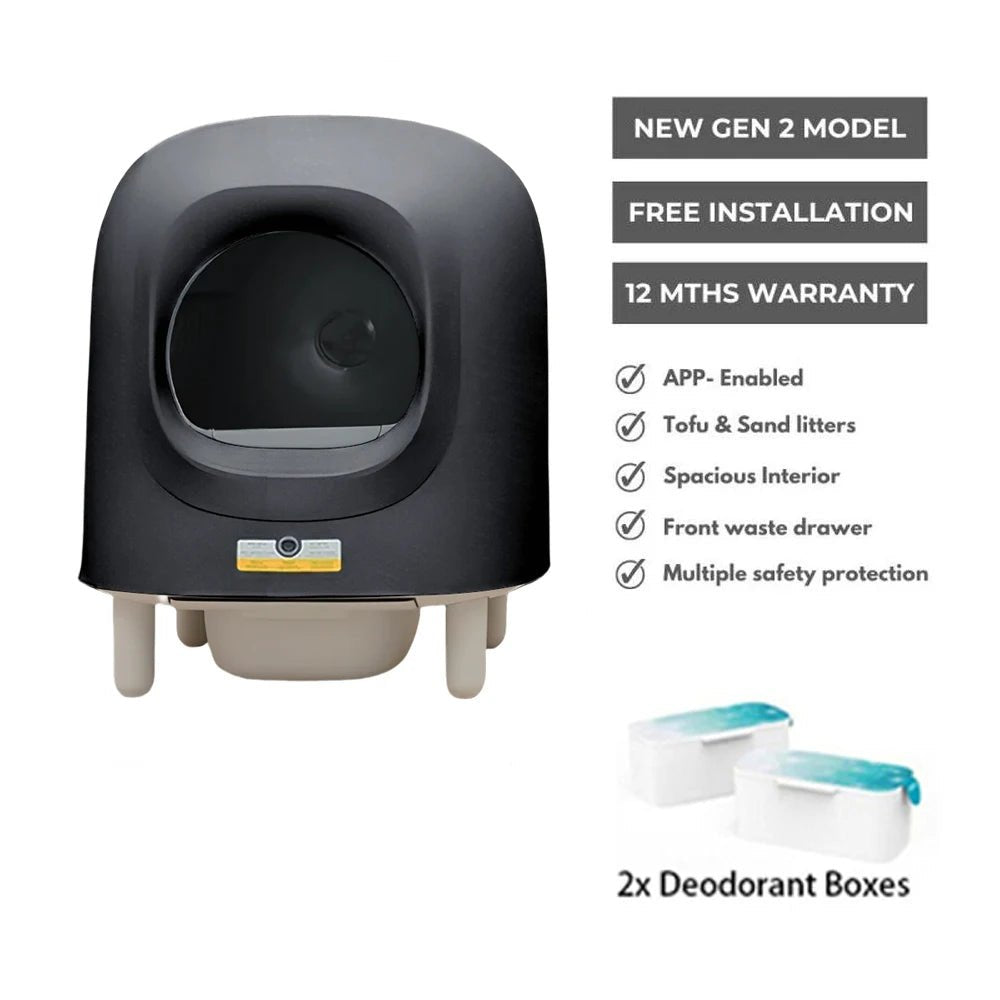 Petree 2.0 Pro 2024 Smart Self-Cleaning Cat Litter BoxHappy TailsHappy Tails