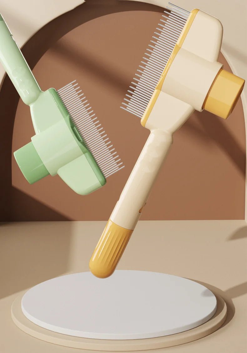 Dog Comb Pet Hair Remover One Button Dogs Brush Self-cleaning Cat Brush Massage Combs for Dog Grooming Brushes for Pet Products - Happy Tails