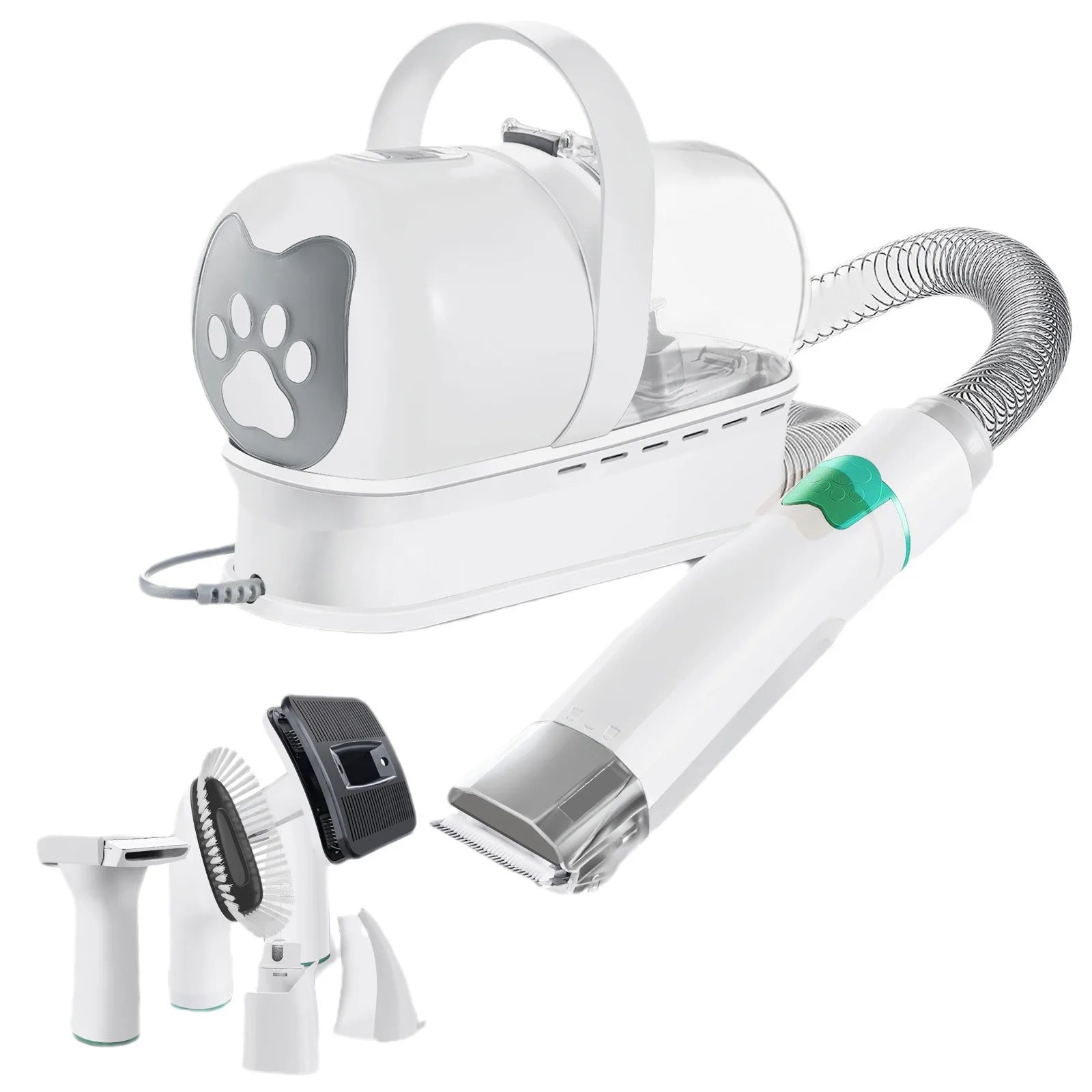 New 7 - in - 1 ABS Pet Grooming Kit for Dogs & Cats: Vacuum, Shave, Groom, Cut & CombHappy TailsHappy Tails