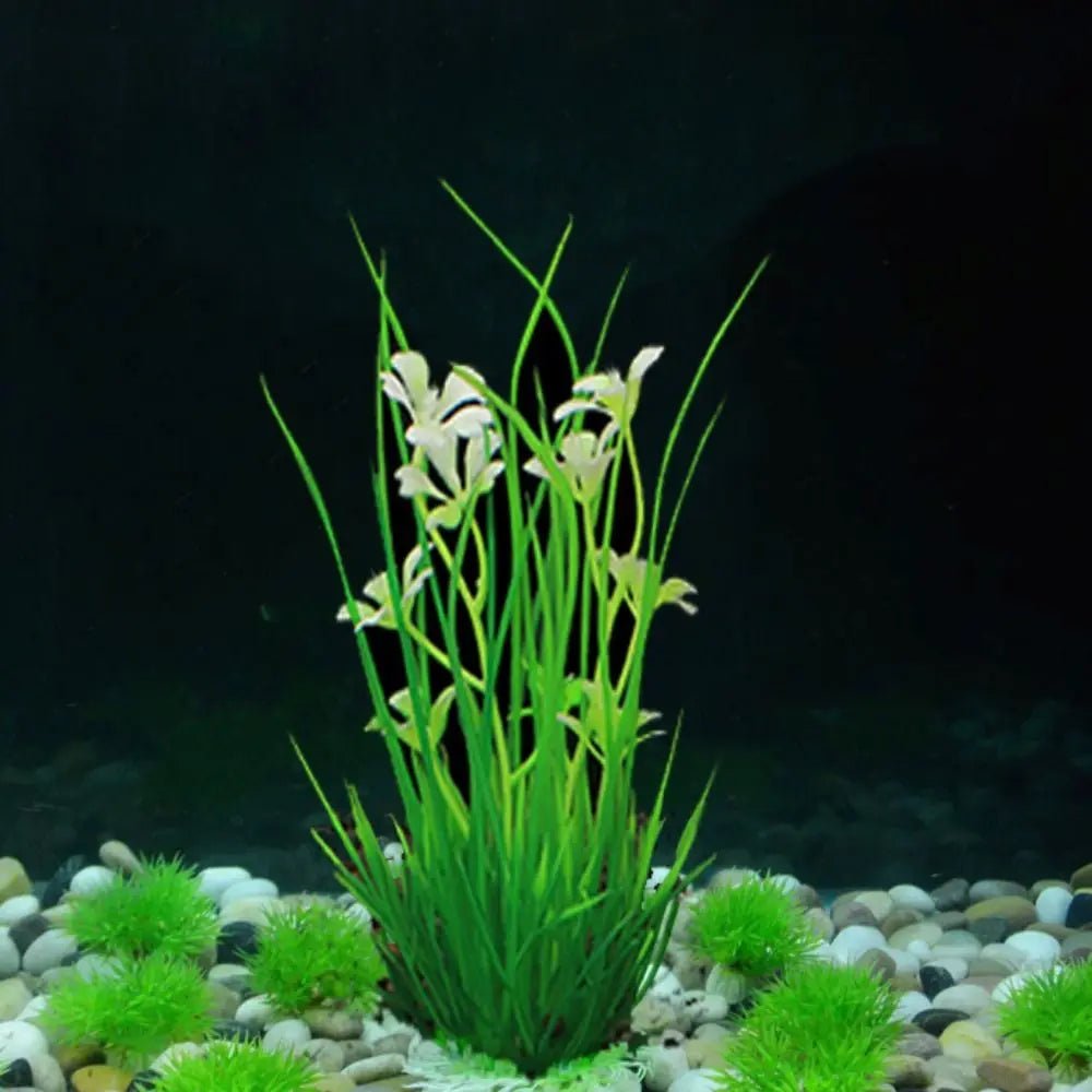 Aquarium Accessories 13cm Artificial Aquarium Plants Green Simulation Aquatic Green Plant Plastic Water Weeds Ornament Fish Tank - Happy Tails