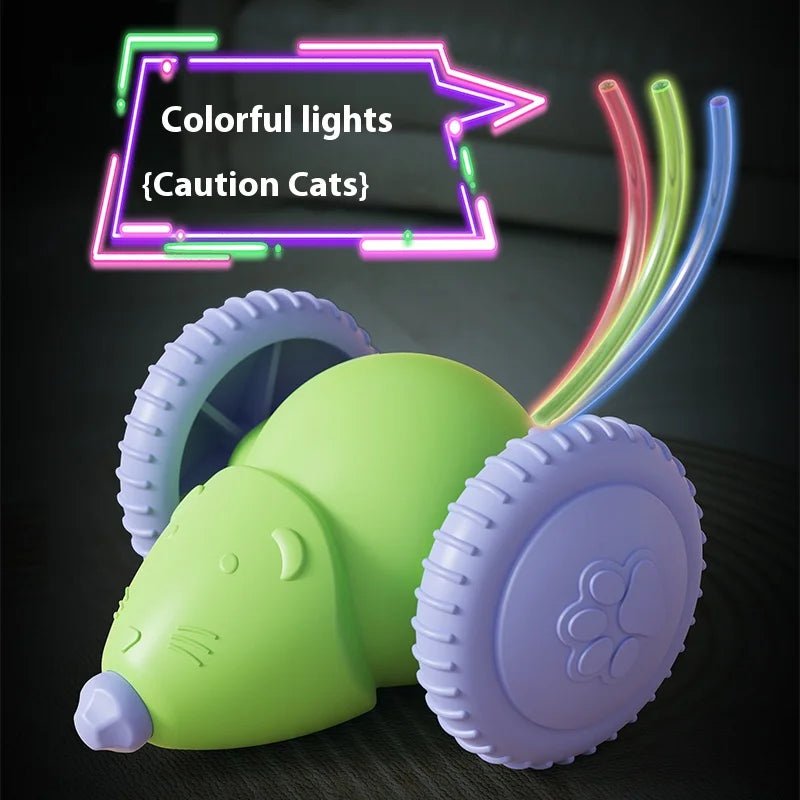 Interactive Rechargeable Electric Mouse Car Pet Toy with Obstacle AvoidanceHappy TailsHappy Tails
