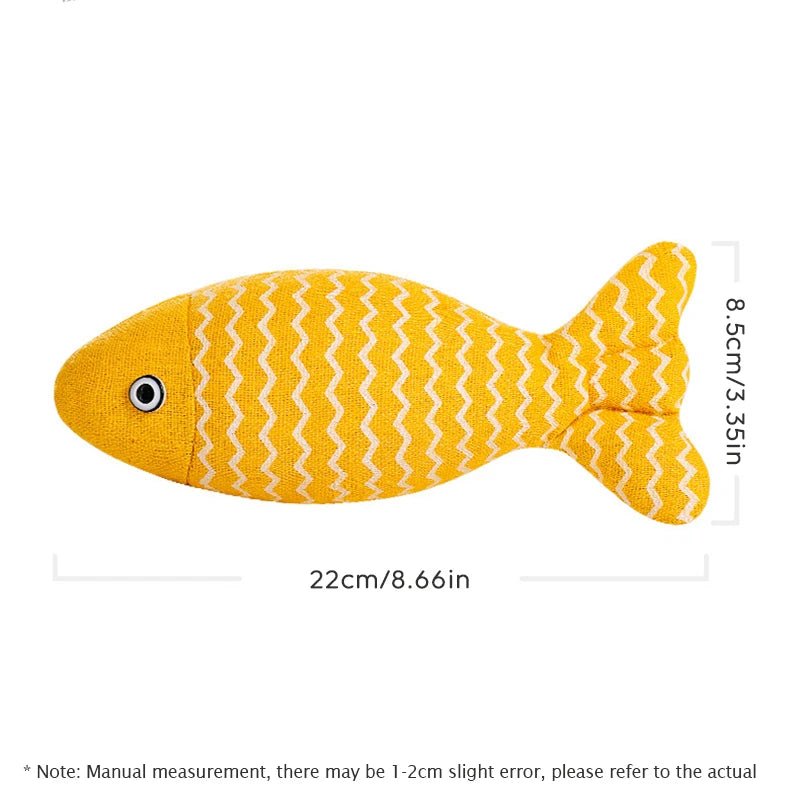 Cat Fish Toy Cat Scratcher Catnip Toy Interactive Simulation Fish Cat Mint Fidget Toys Stuffed Playing Toy For Cat KittenHappy TailsHappy Tails