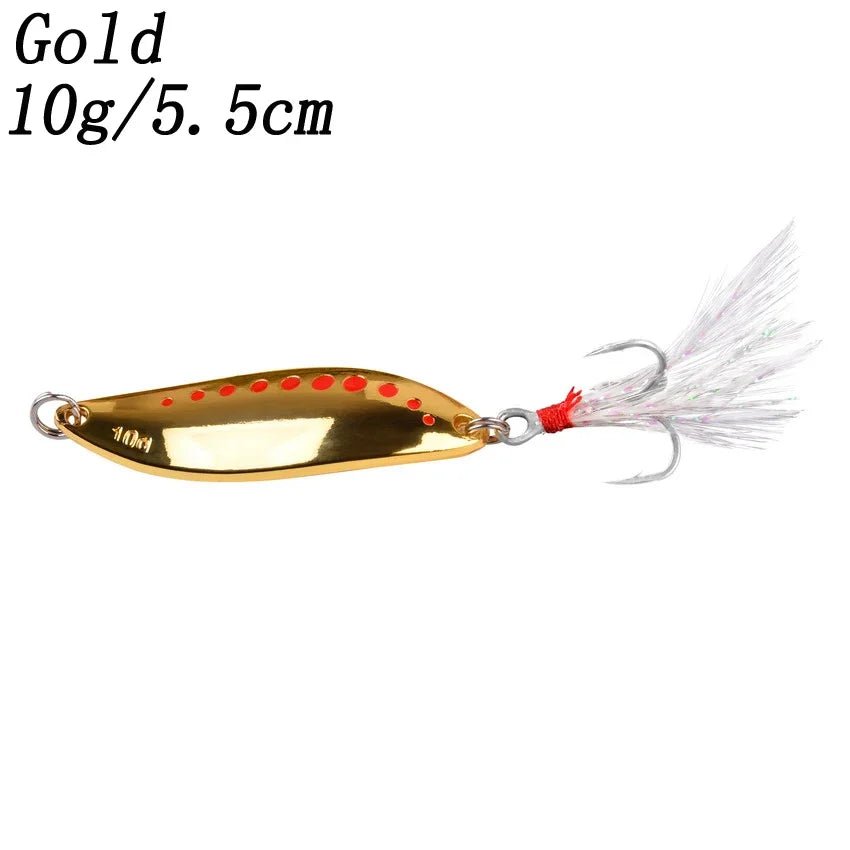 Metal Vib Leech Spinners Spoon Lures Set, 2.5g-30g - Fishing Tackle for Bass/Pike/PerchHappy TailsHappy Tails