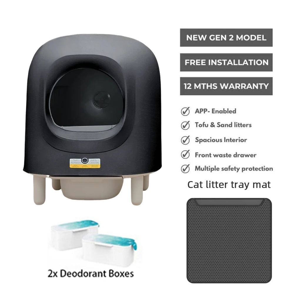Petree 2.0 Pro 2024 Smart Self-Cleaning Cat Litter BoxHappy TailsHappy Tails
