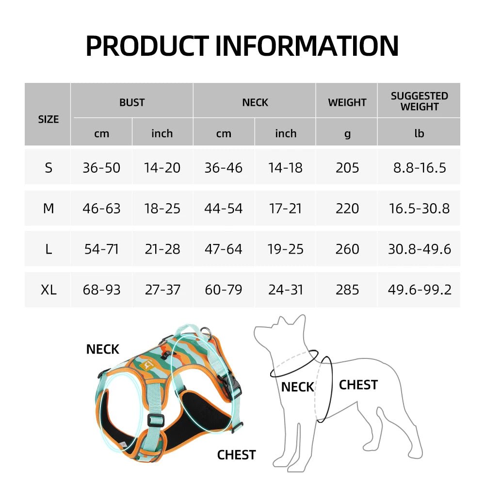 Dog Harness,Reflective Soft Padded Everyday Harness with Dual Leash Clips,Adjustable and Lightweight Fit for Training or WalkingHappy TailsHappy Tails