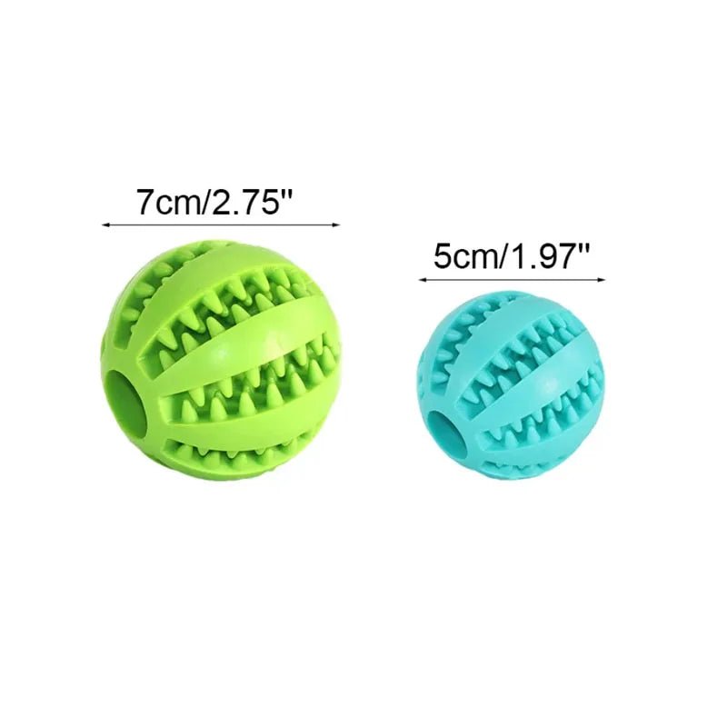 Interactive Rubber Chewing Toy Ball for Dogs & Cats - Pet Tooth Cleaning & Treat DispenserHappy TailsHappy Tails