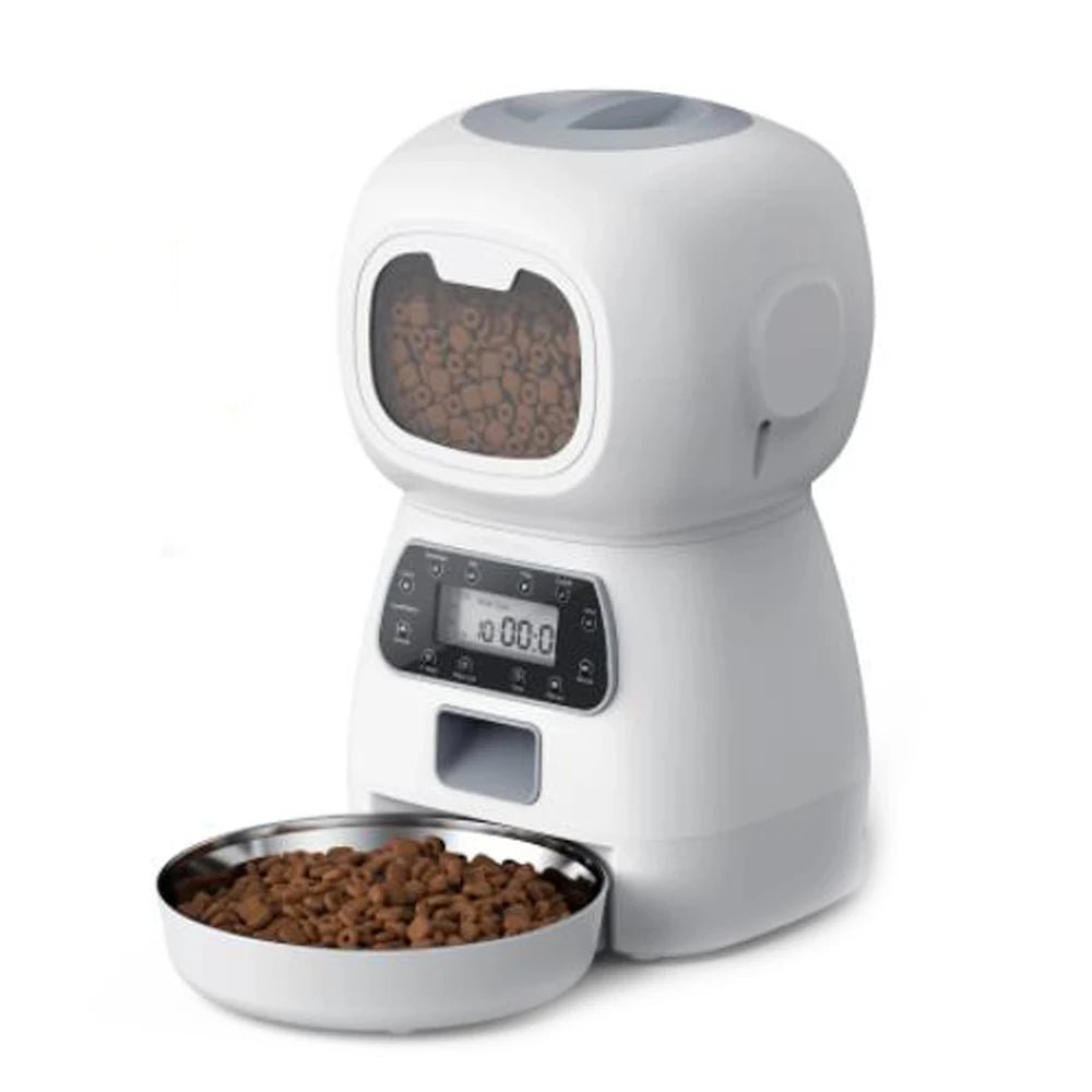 3.5L Automatic Pet Feeder Smart Food Dispenser For Cats Dogs Timer Stainless Steel Bowl Auto Dog Cat Pet Feeding Pet SuppliesHappy TailsHappy Tails