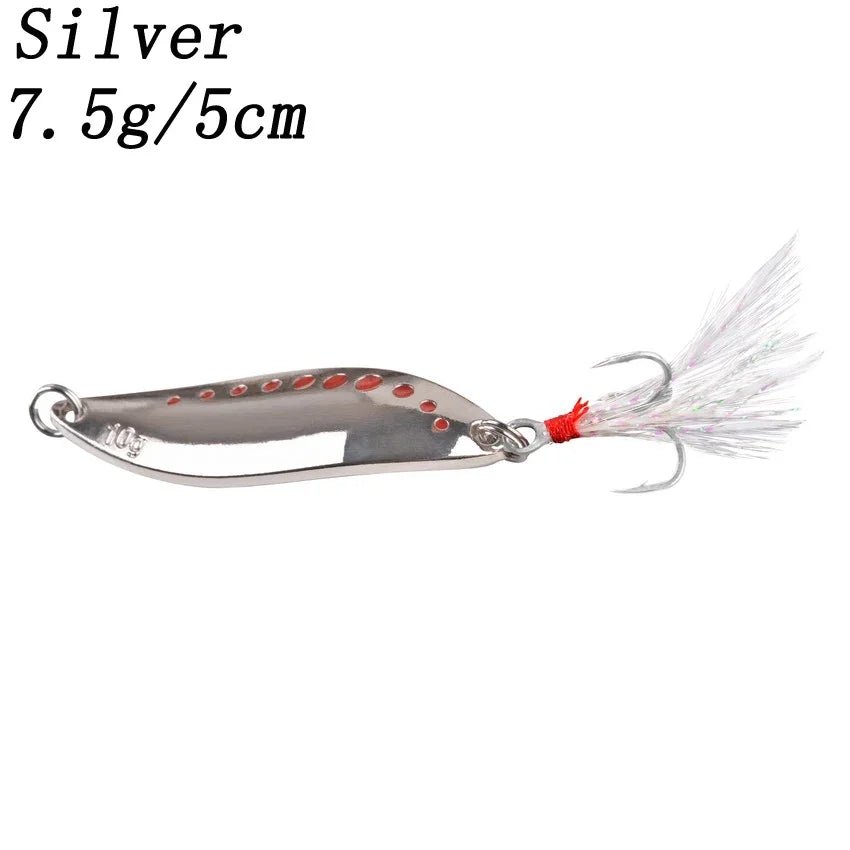 Metal Vib Leech Spinners Spoon Lures Set, 2.5g-30g - Fishing Tackle for Bass/Pike/PerchHappy TailsHappy Tails