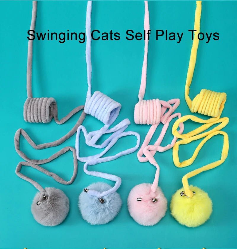 Simulation Cat Toy Cat Scratching Rope Feather Funny Kitten Playing Game Interactive Toy Retractable Hanging Door Pet Supplies - Happy Tails
