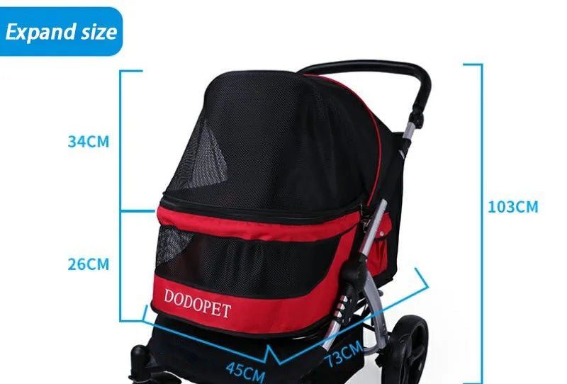 Foldable Dog Strollers 35KG Medium Luxury Dog Strollers Designer Cute Travel Outdoors Dogs Stroller Cheap Portable Pet SuppliesHappy TailsHappy Tails
