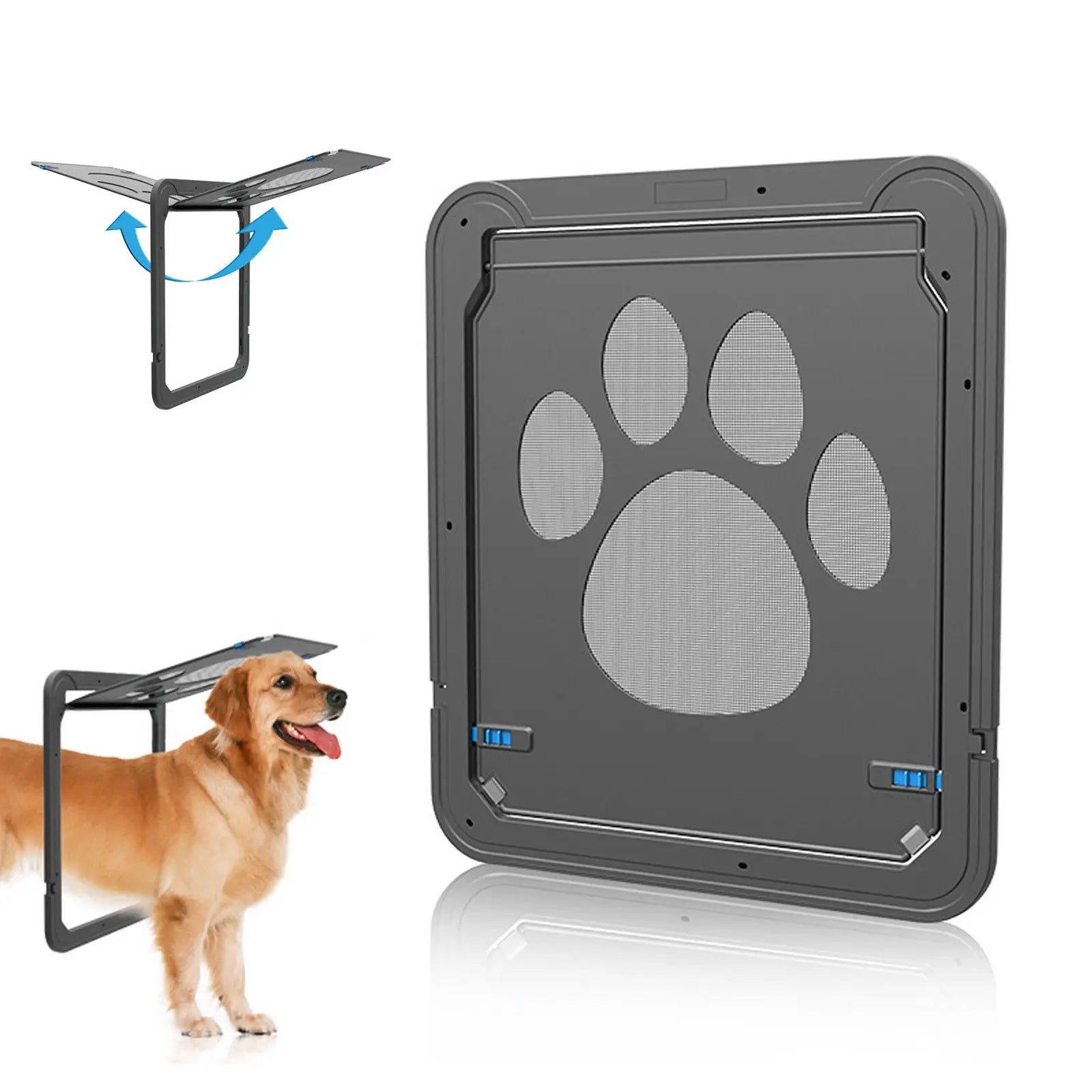 Large Pet Screen Door with Magnet Flap Lock for All AnimalsHappy TailsHappy Tails