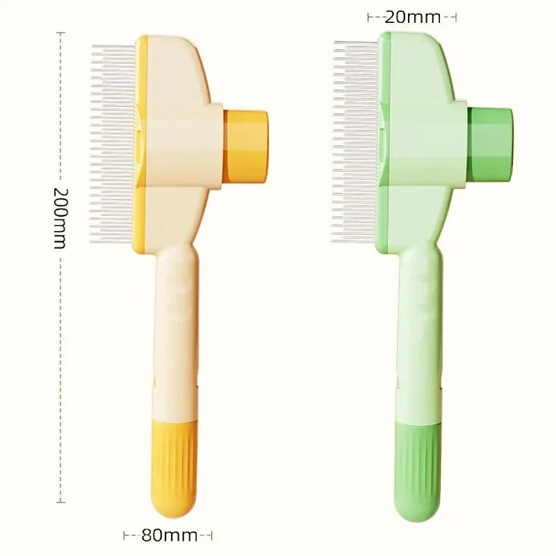 Dog Comb Pet Hair Remover One Button Dogs Brush Self - cleaning Cat Brush Massage Combs for Dog Grooming Brushes for Pet ProductsHappy TailsHappy Tails