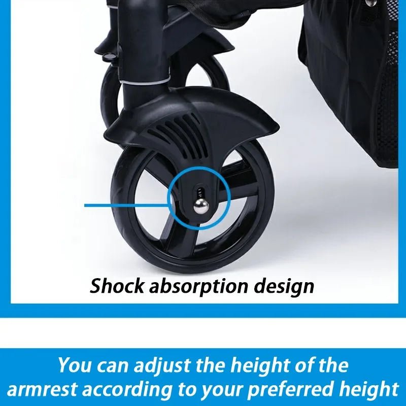 Foldable Dog Strollers 35KG Medium Luxury Dog Strollers Designer Cute Travel Outdoors Dogs Stroller Cheap Portable Pet SuppliesHappy TailsHappy Tails