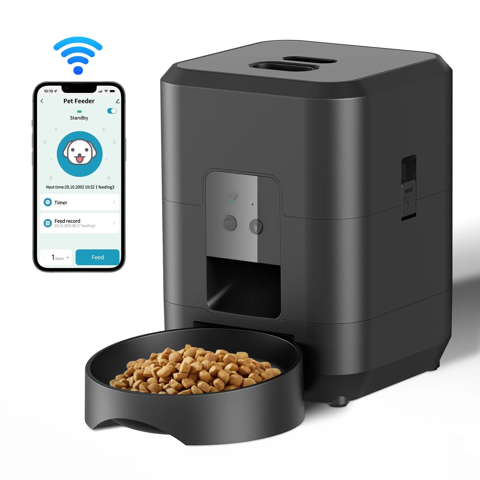 Smart Pet Feeder with Timed Dispenser & Slow Food Machine for Cats & DogsHappy TailsHappy Tails