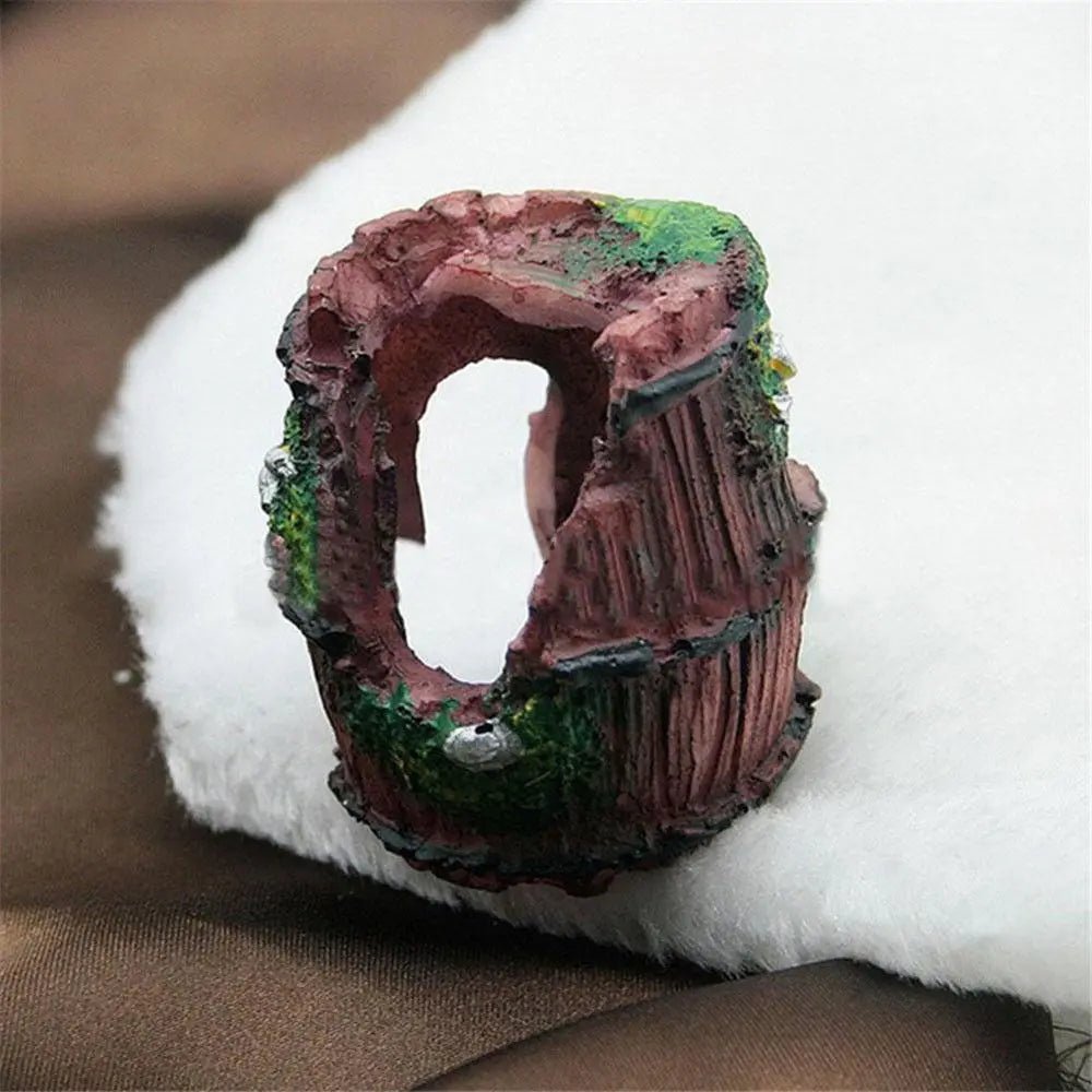 Aquarium Equipment Accessory Glass Fish Tank Landscaping Decoration Resin Crafts Artificial Antique Barrels Fish Tank Decoration - Happy Tails