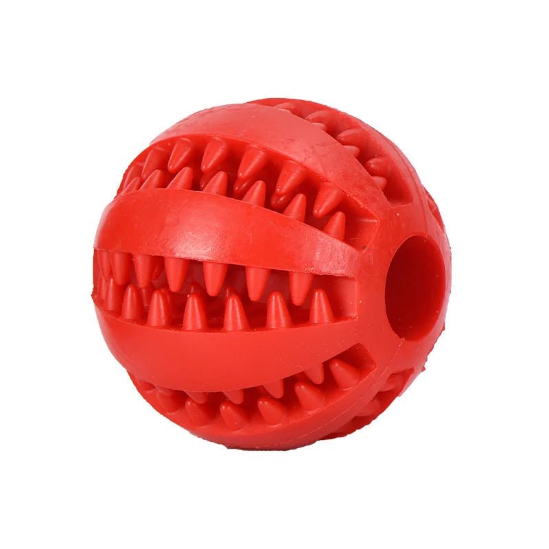 Interactive Rubber Chewing Toy Ball for Dogs & Cats - Pet Tooth Cleaning & Treat DispenserHappy TailsHappy Tails