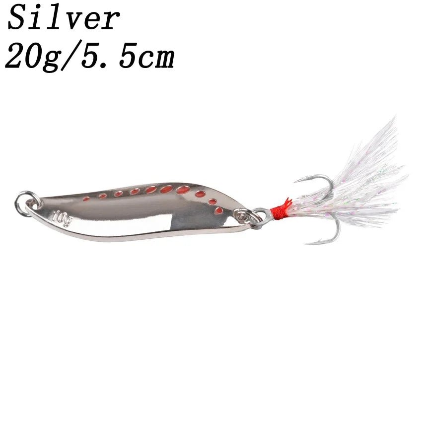 Metal Vib Leech Spinners Spoon Lures Set, 2.5g-30g - Fishing Tackle for Bass/Pike/PerchHappy TailsHappy Tails