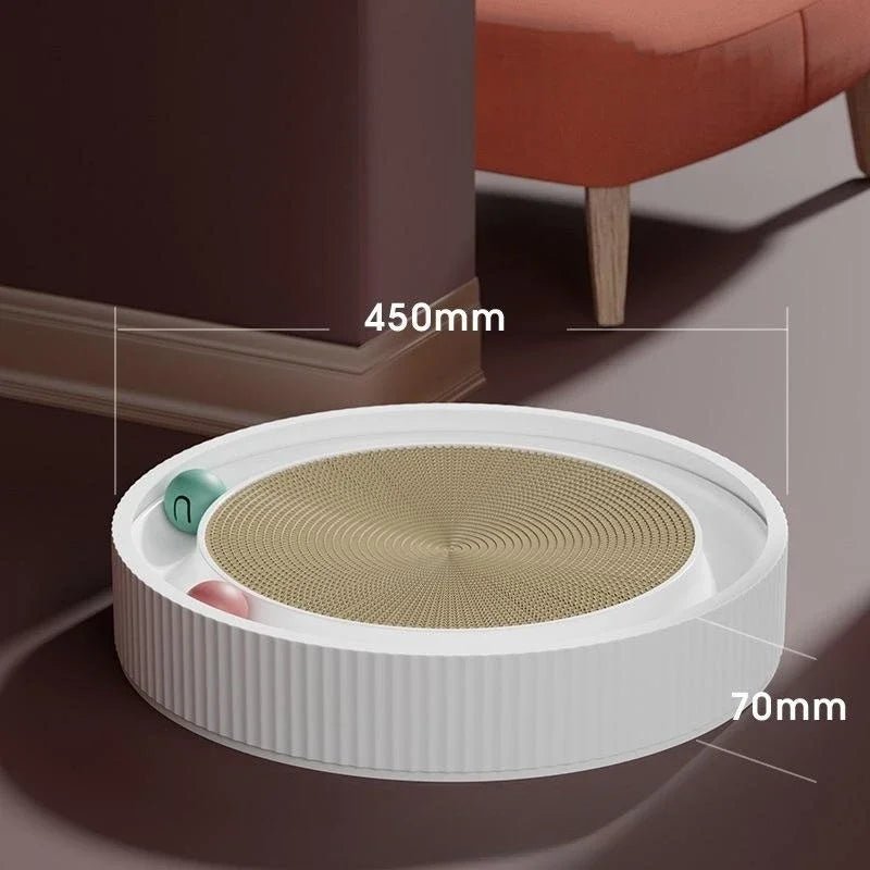 Round Cat Scratching Board Anti Cat Scratcher with Ball Pet Cat Toys Funny Sharpen Nails Scraper Can Replace Nest For Cats - Happy Tails