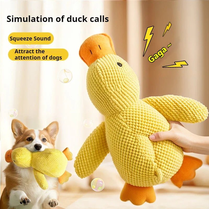 Dog toy plush companion sleeping duck bite resistant teeth grinding sound relief duck sound toyHappy TailsHappy Tails