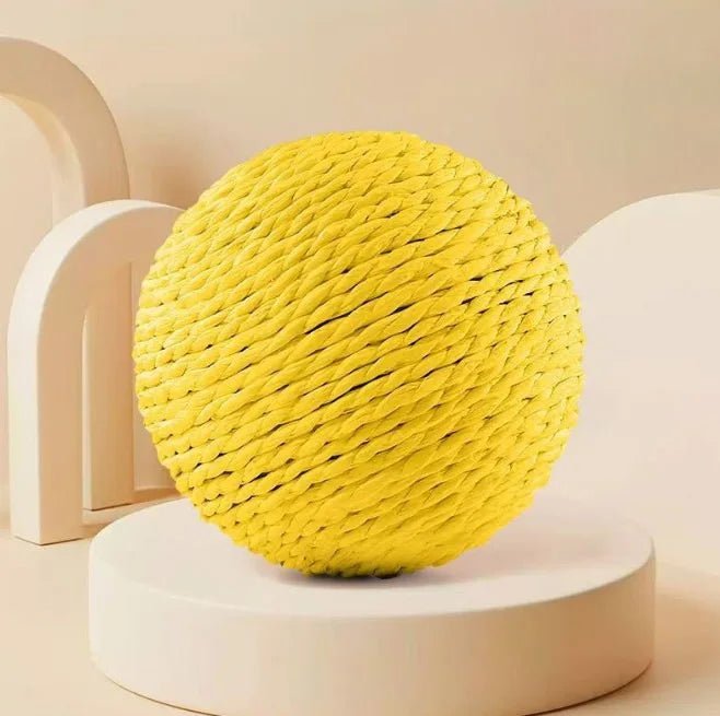 8cm Cat Scratching Ball Interactive Cat Toys Bite Resistant Kitten Chasing Ball Pet Sounding Toys for Cats with Cat AccessoriesHappy TailsHappy Tails