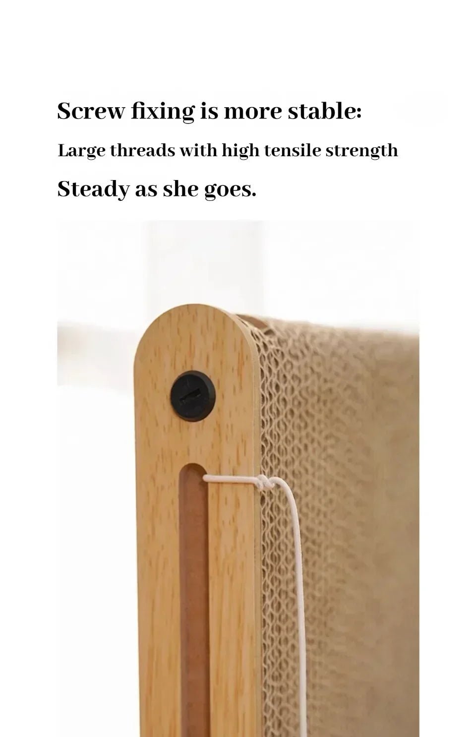 Cat Scratching Board Cat Toys Wooden Wear - resistant and Scratch - resistant Post Cat Furniture Training Grinding Claw Toys SofaHappy TailsHappy Tails