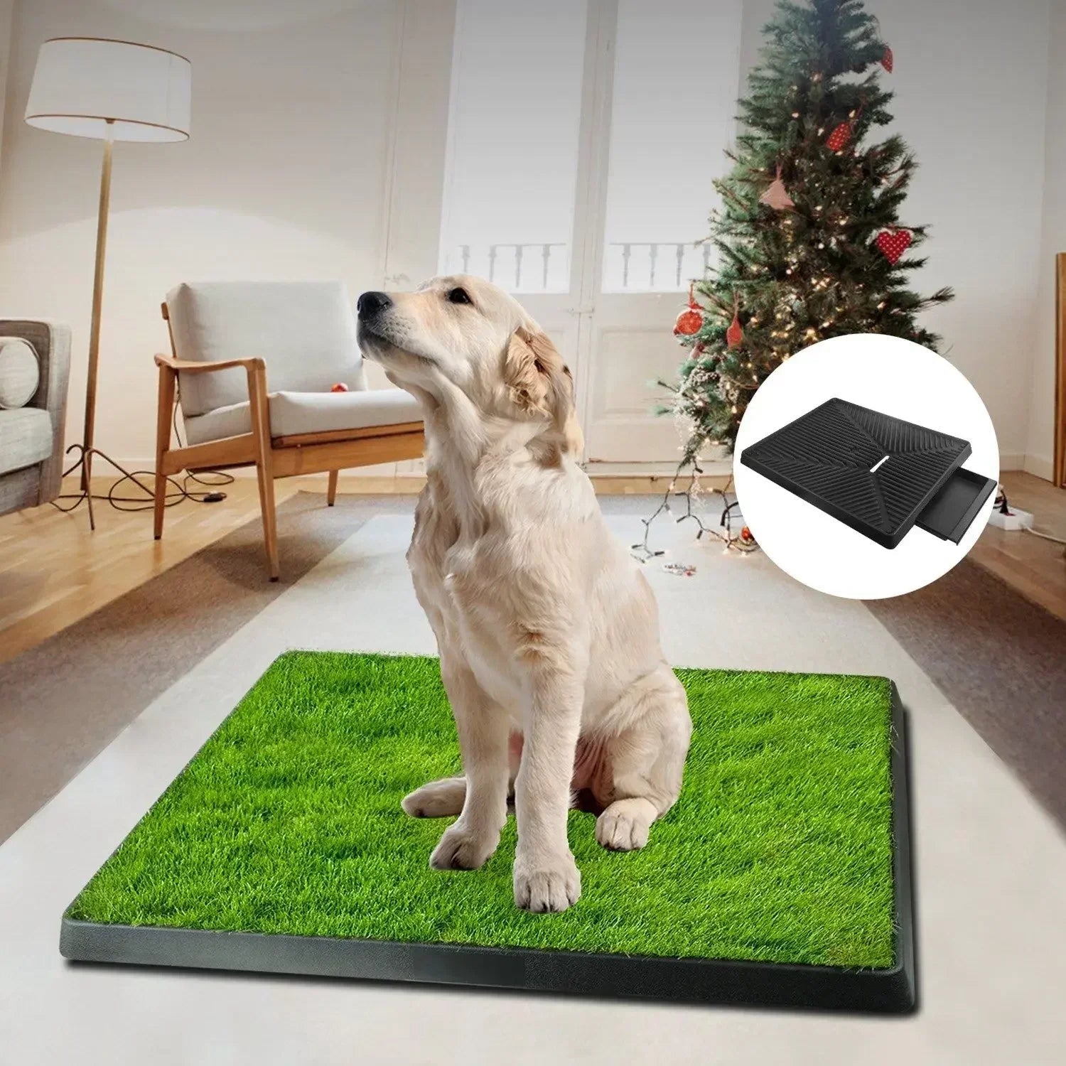 Portable Synthetic Grass Dog Potty TrayHappy TailsHappy Tails