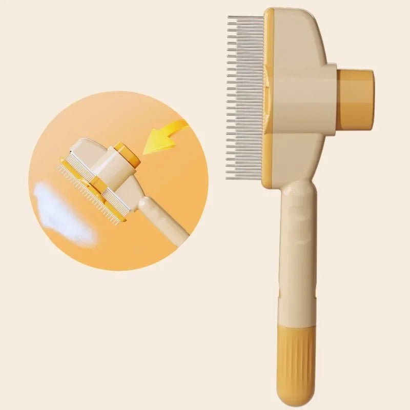 Dog Comb Pet Hair Remover One Button Dogs Brush Self - cleaning Cat Brush Massage Combs for Dog Grooming Brushes for Pet ProductsHappy TailsHappy Tails