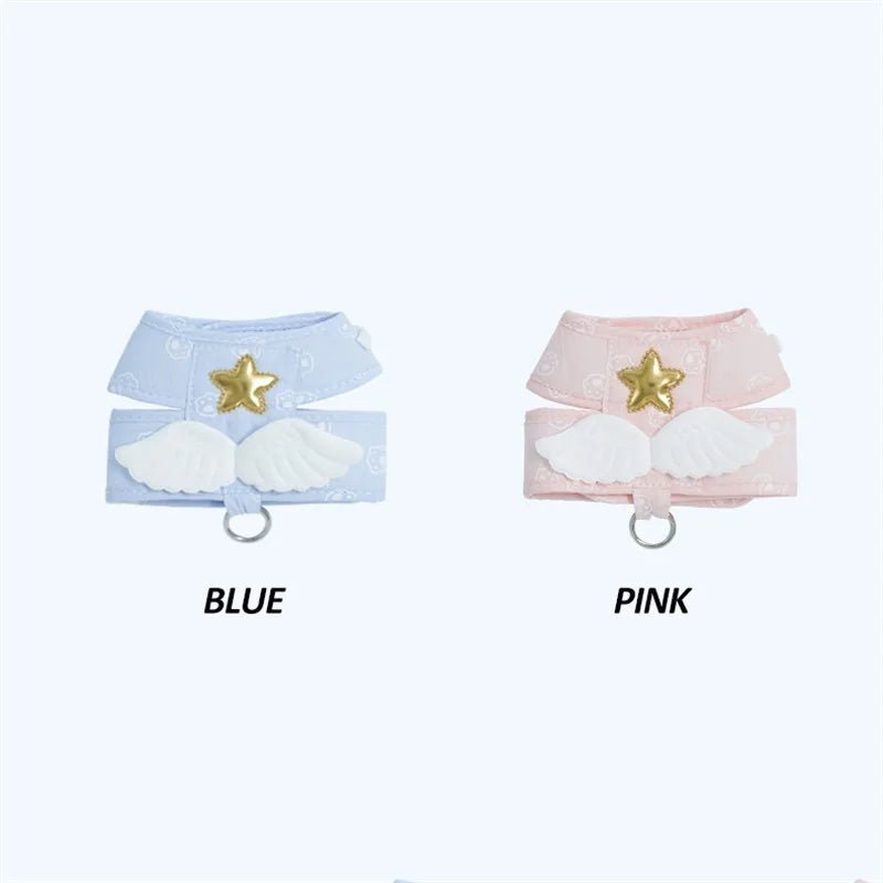 Cat Dog Harness Necklace Leash Collar Pet Items Accessories Kawaii Angel Wing Vest Harness For Dogs Cats Personalized Supplies - Happy Tails