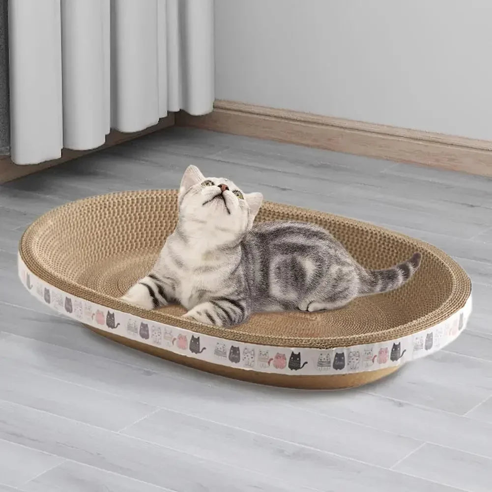 Cat Toys Pet Cat Scratching Board Corrugated Cardboard Pad Grinding Nails Interactive Protecting Furniture Cats Scratcher ToyHappy TailsHappy Tails