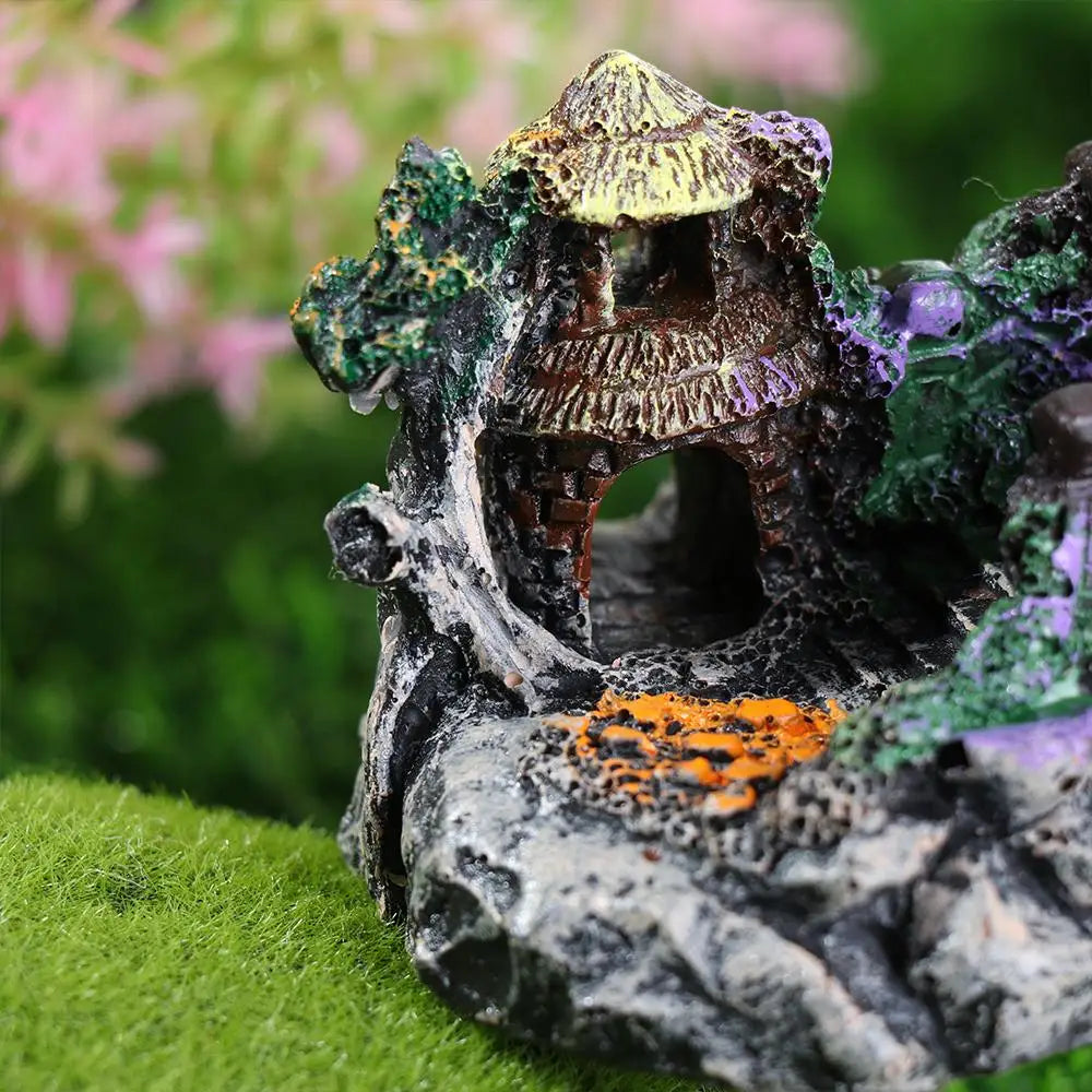 Aquarium Accessories Arbor Tree Plant Fake Landscaping Fish Tank Ornament Artificial Bridge Rockery Resin Aquarium Ornaments