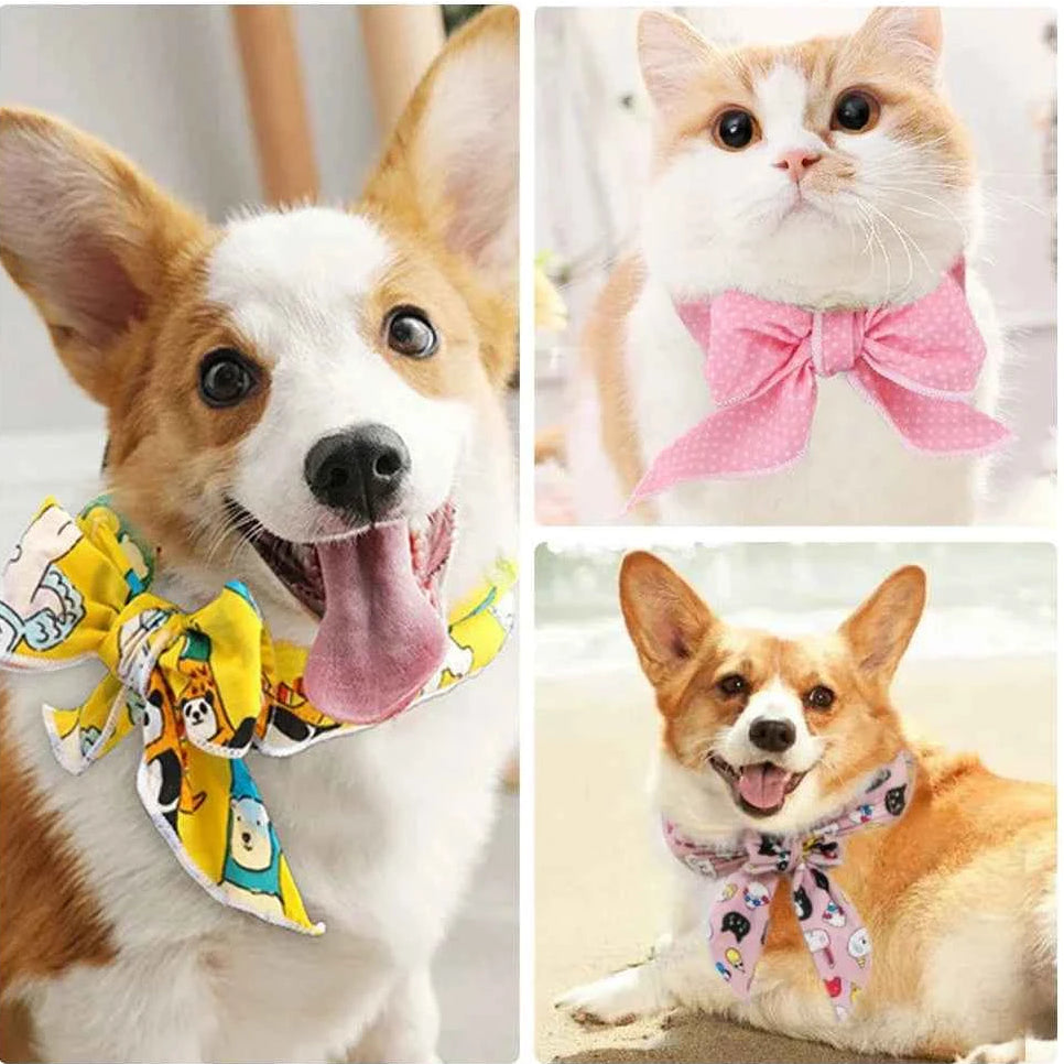 Pet Cooling Ice Scarf Cool Ice Towel Heatstroke Dogs Cats Ice Collar Adjustable Cat Collar Bib prevent heat stroke Dog Supplies