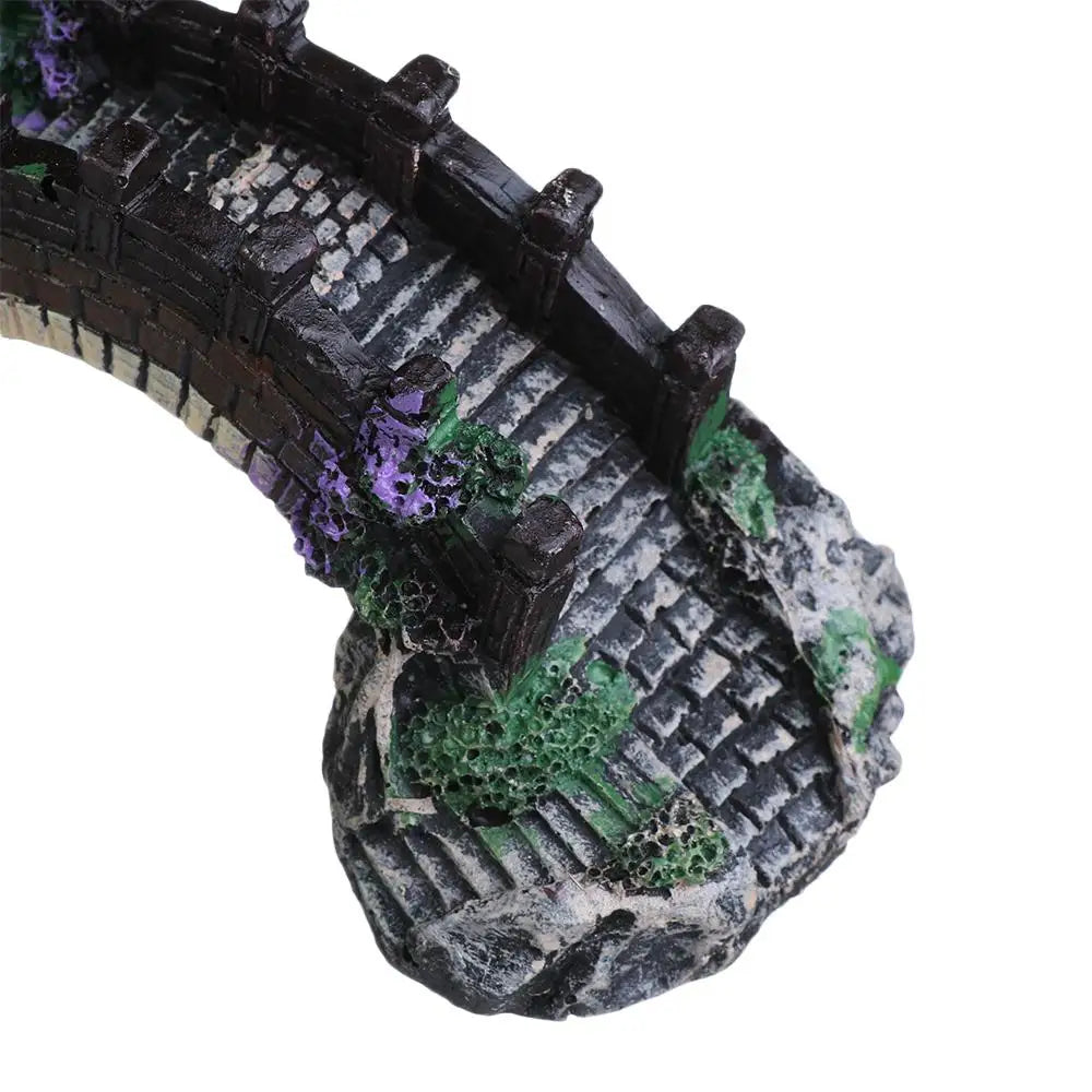 Aquarium Accessories Arbor Tree Plant Fake Landscaping Fish Tank Ornament Artificial Bridge Rockery Resin Aquarium Ornaments - Happy Tails