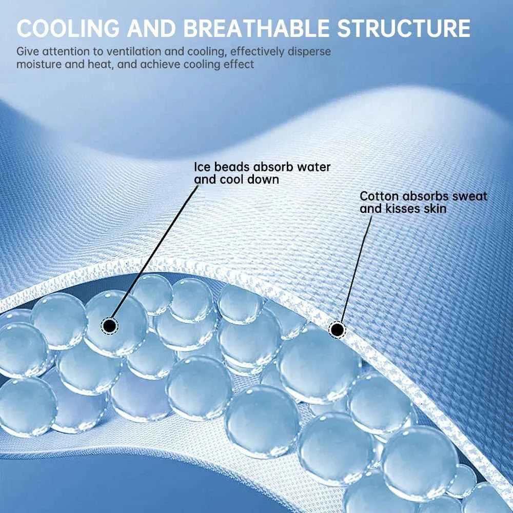 Pet Cooling Ice Scarf Cool Ice Towel Heatstroke Dogs Cats Ice Collar Adjustable Cat Collar Bib prevent heat stroke Dog Supplies