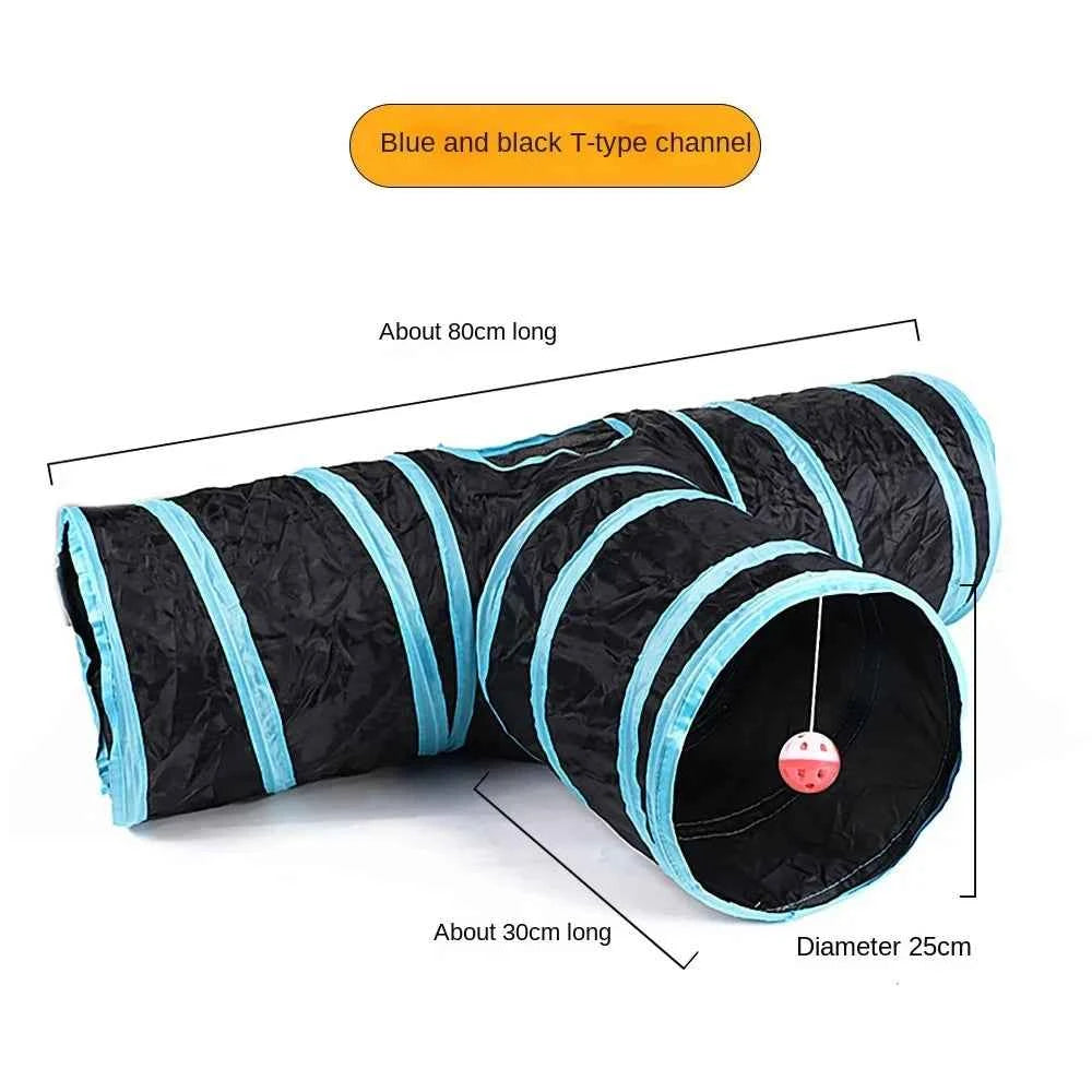 Cat Tunnel Foldable  Pet Supplies Cat S T Y Pass Play Tunnel Cat Toy Breathable Drill Barrel for Indoor loud paper