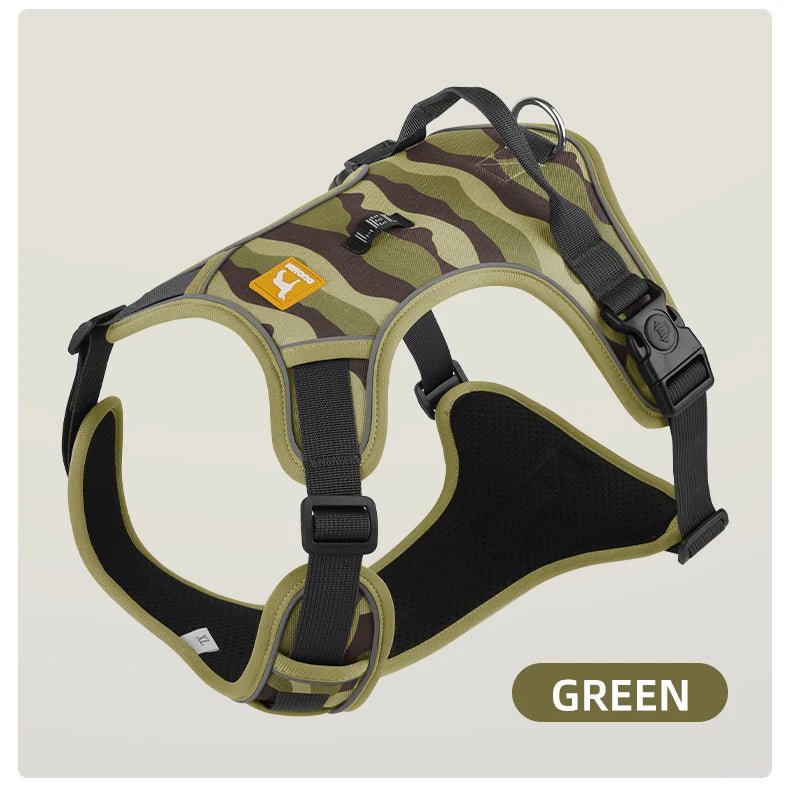 Dog Harness,Reflective Soft Padded Everyday Harness with Dual Leash Clips,Adjustable and Lightweight Fit for Training or Walking - Happy Tails