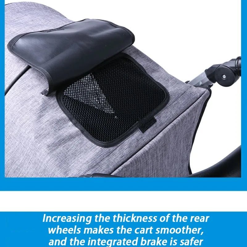 Foldable Dog Strollers 35KG Medium Luxury Dog Strollers Designer Cute Travel Outdoors Dogs Stroller Cheap Portable Pet SuppliesHappy TailsHappy Tails