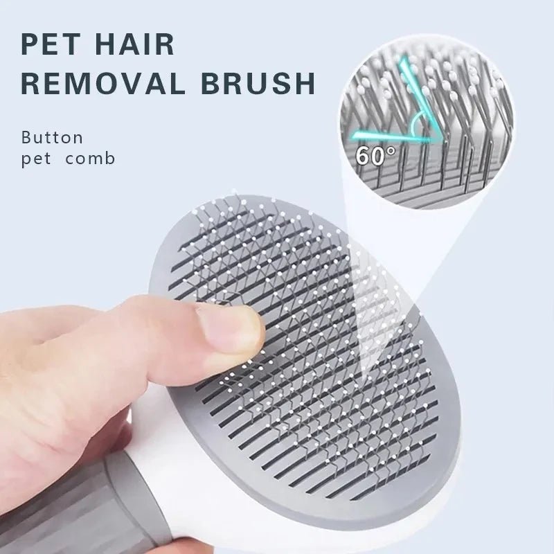 Pet Dog Brush Cat Comb Self Cleaning Pet Hair Remover Brush For Dogs Cats Grooming Tools Pets Dematting Comb Dogs Accessories - Happy Tails
