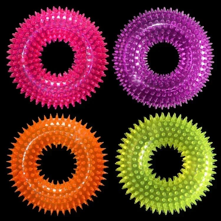 Dog toy sound balls are suitable for pets to resist biting, squeezing, chewing, gripping, and grinding their teethHappy TailsHappy Tails