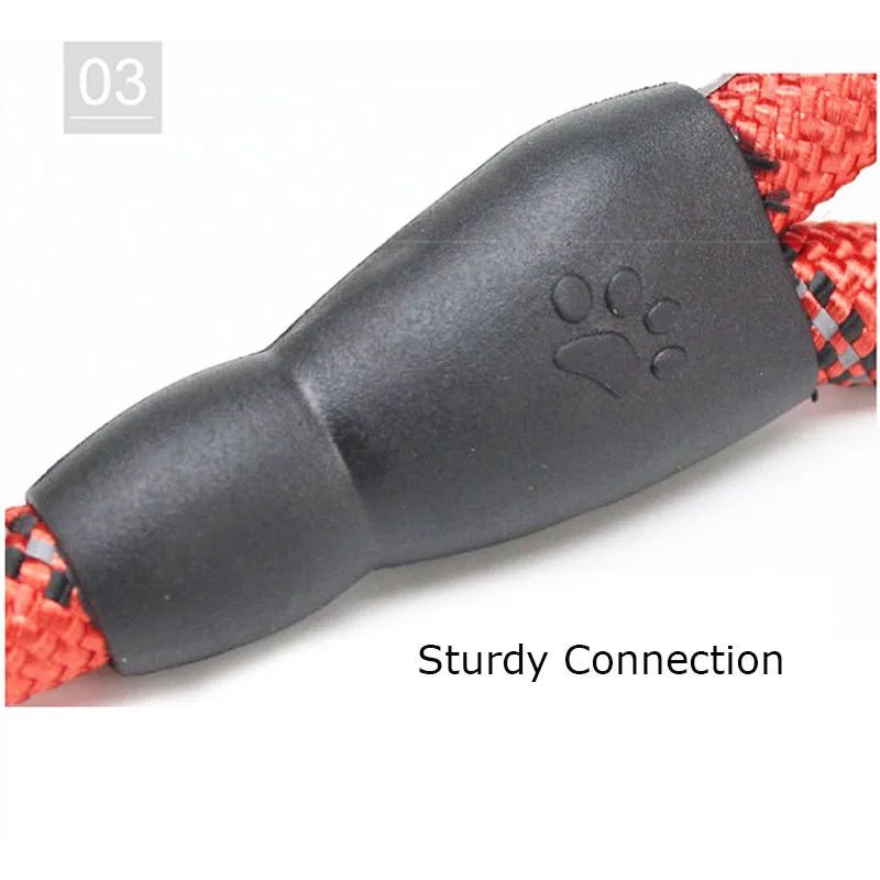 Reflective Dog Leash With Comfortable Padded Handle - Double Heavy Duty Traction Rope For Strong Dogs - Enhance Safety And Contr - Happy Tails