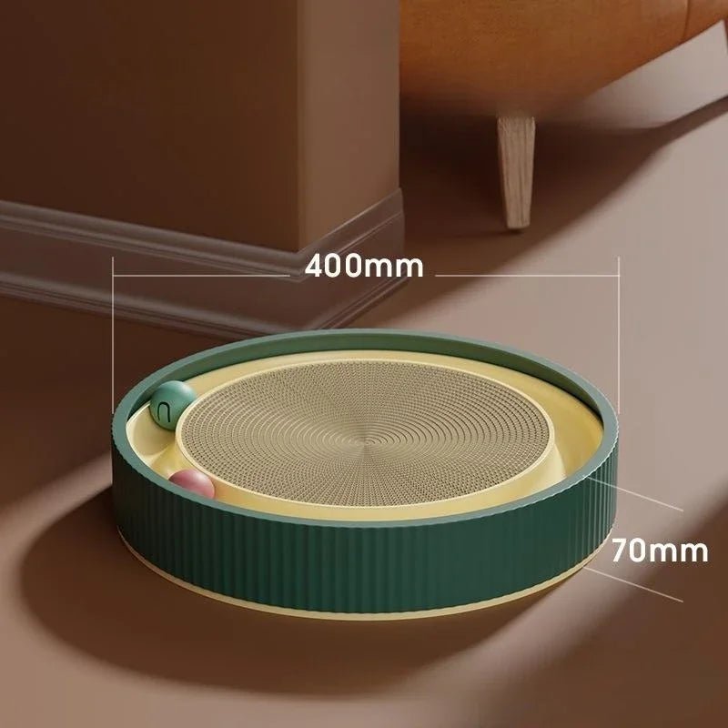 Round Cat Scratching Board Anti Cat Scratcher with Ball Pet Cat Toys Funny Sharpen Nails Scraper Can Replace Nest For CatsHappy TailsHappy Tails