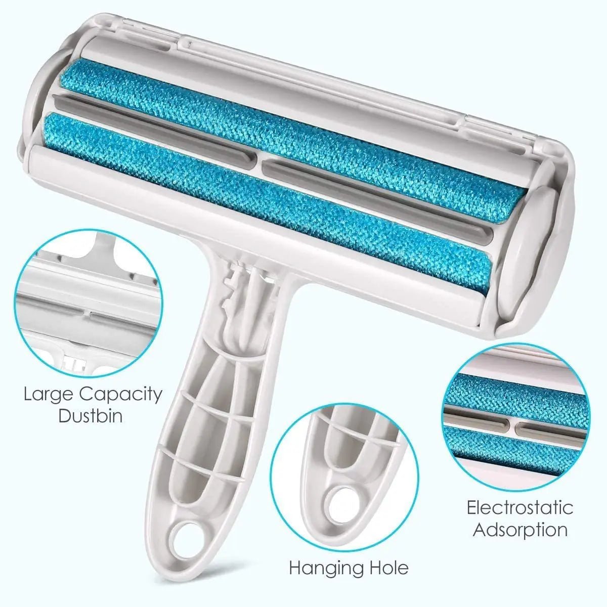 Self-Cleaning Pet Hair Remover Roller - Efficient Animal Fur Removal ToolHappy TailsHappy Tails