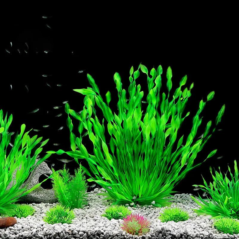 13/23/32/36/40cm Aquarium Artificial Plants  Underwater Green Fake Water Grass Aquatic Plastic Plants Fish Tank Decoration - Happy Tails