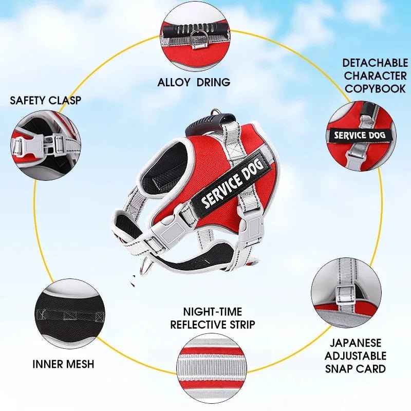 Puppy Harness for Dogs Accessories Dog Supplies Collars Harnesses Leashes Big Dog Leash Pet Collar Small Pets Things - Happy Tails