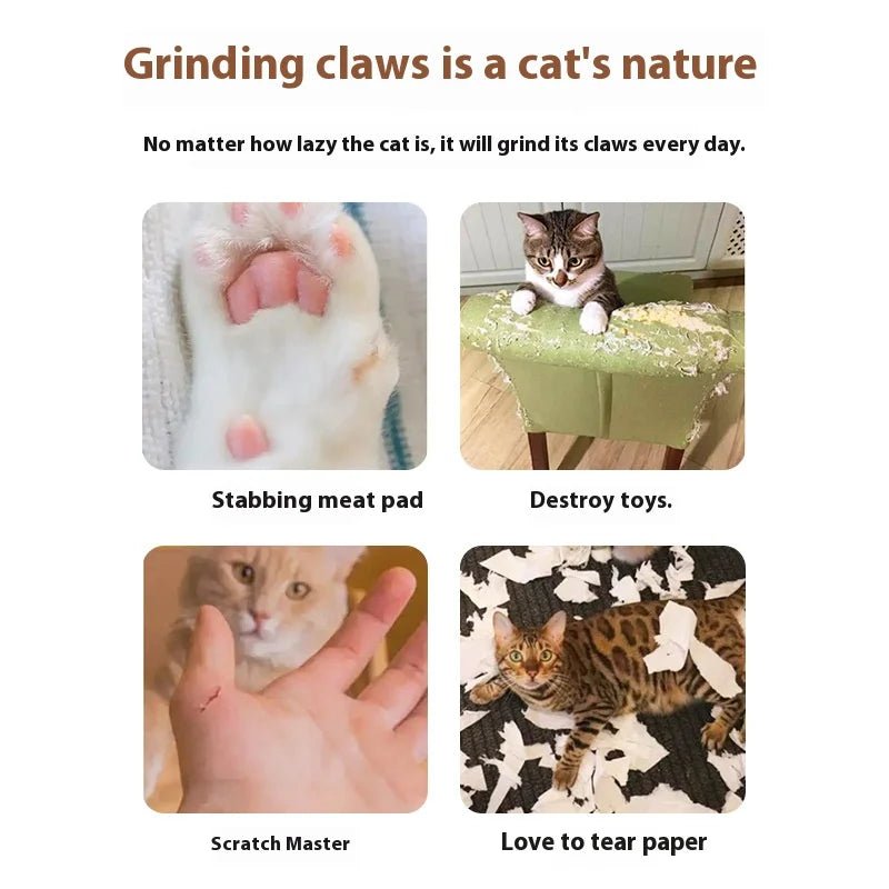 Creative Cat Scratch Boards, Pet Supplies, Stress-relieving, and Corrugated Paper Toys Specifically Designed for Cats - Happy Tails